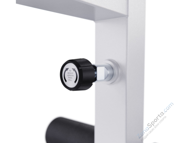 Скамья со стойками под штангу DFC GORILLA белая, с партой для бицепса