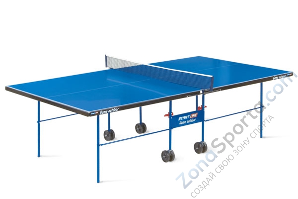 Всепогодный теннисный стол Start Line Game Outdoor с сеткой синий