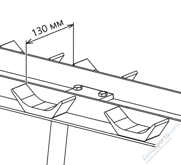 Стойка для хранения 9-ти пар гантелей AeroFIT AFDBR9
