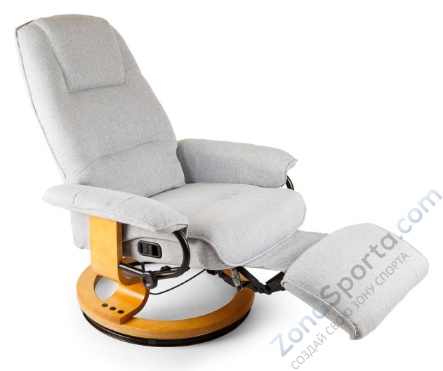 Вибромассажное кресло с с подъемным пуфом и подогревом Calviano 2162