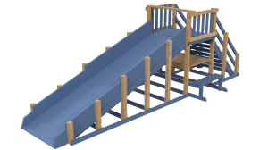 Зимняя деревянная заливная горка Ледянка 1 (масло)