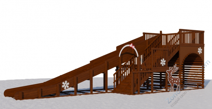 Зимняя горка Эверест