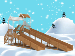 Зимняя горка IgraGrad Snow Fox скат 8 и 5 м мод.1